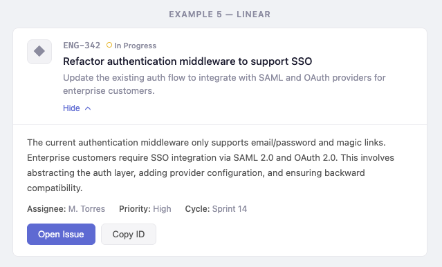 Linear-inspired minimal product UI