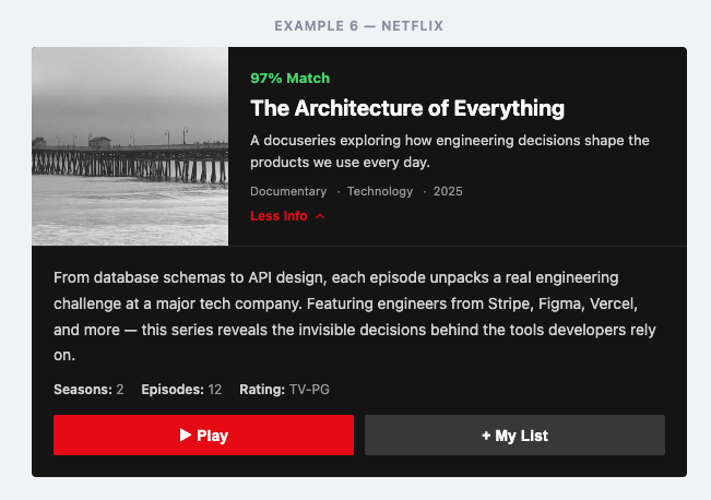 Netflix-inspired content-first design